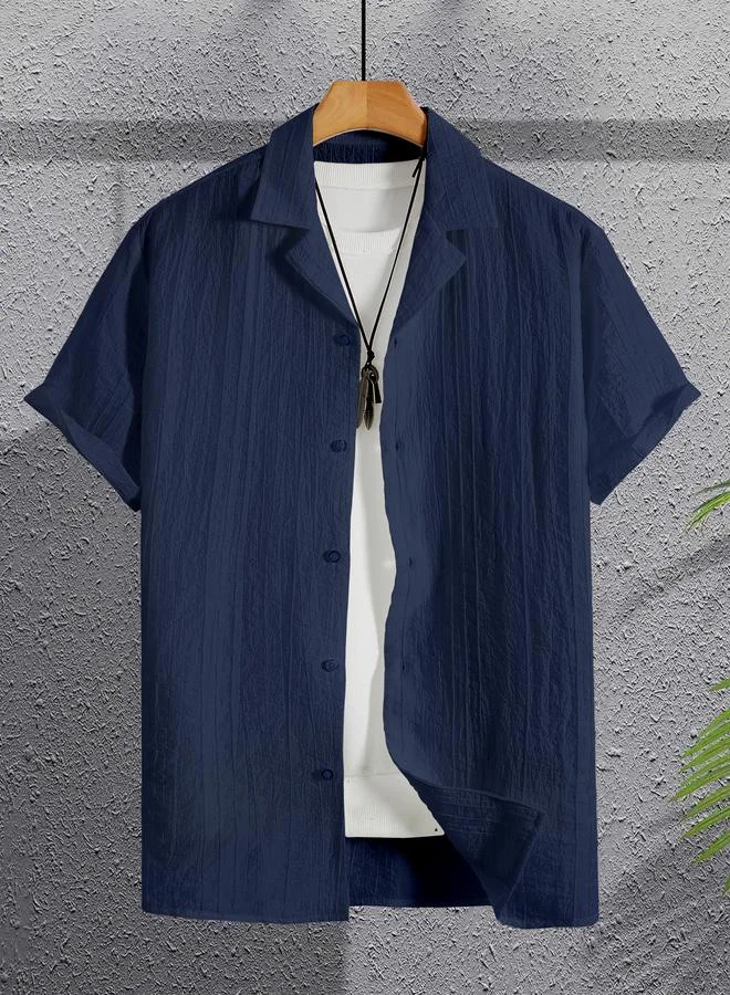 تايك تو قميص بأكمام قصيرة ونسيج بارز